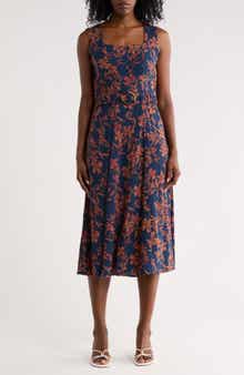 Square Neck Midi Dress