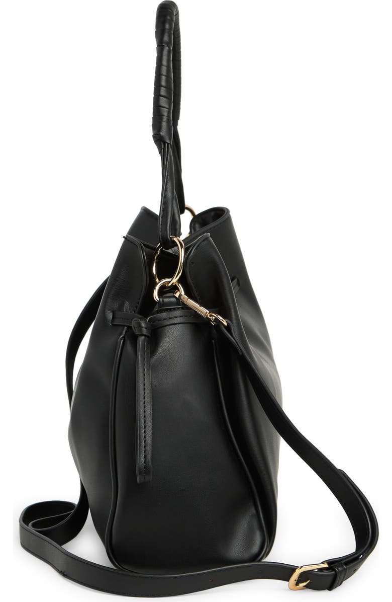 Badgley Mischka Collection Soft Bucket Bag, Alternate, color, Black