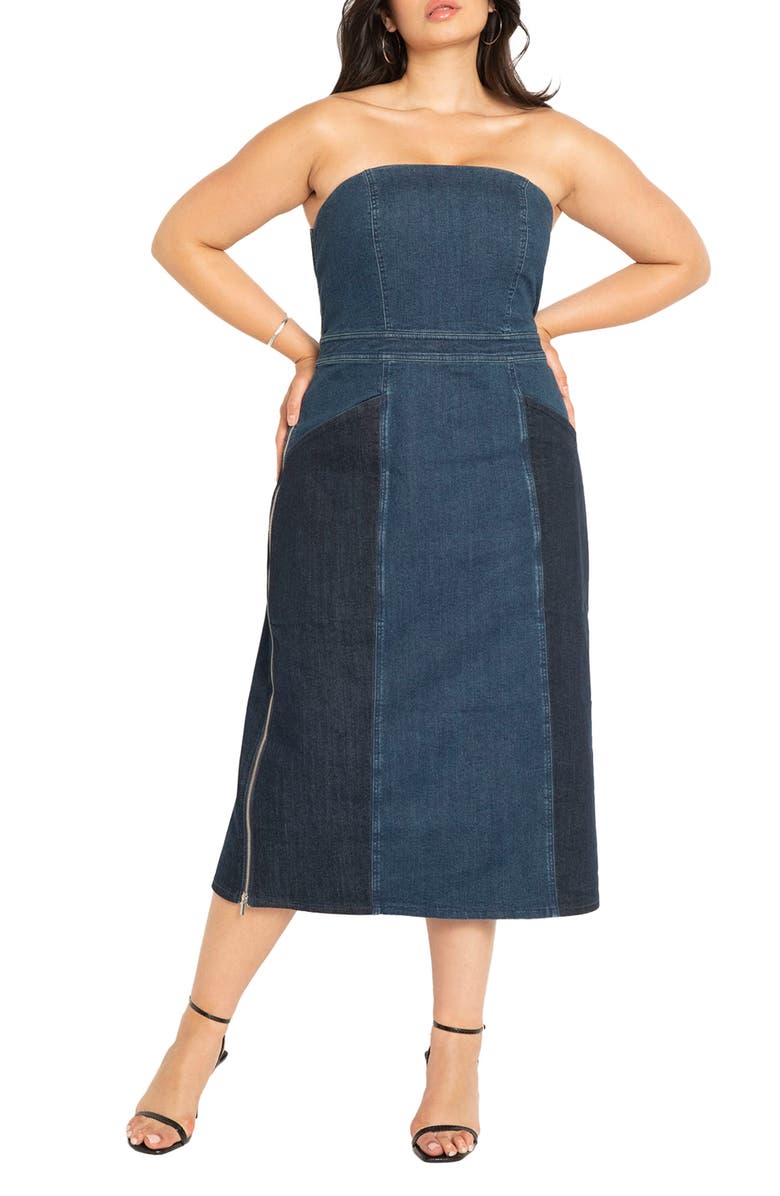 eloquii denim dress Eloquii Denim Dress Knee Length Women 16 US main image 0