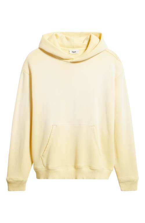 Elwood Core Oversize Organic Cotton Brushed Terry Hoodie In Yellow