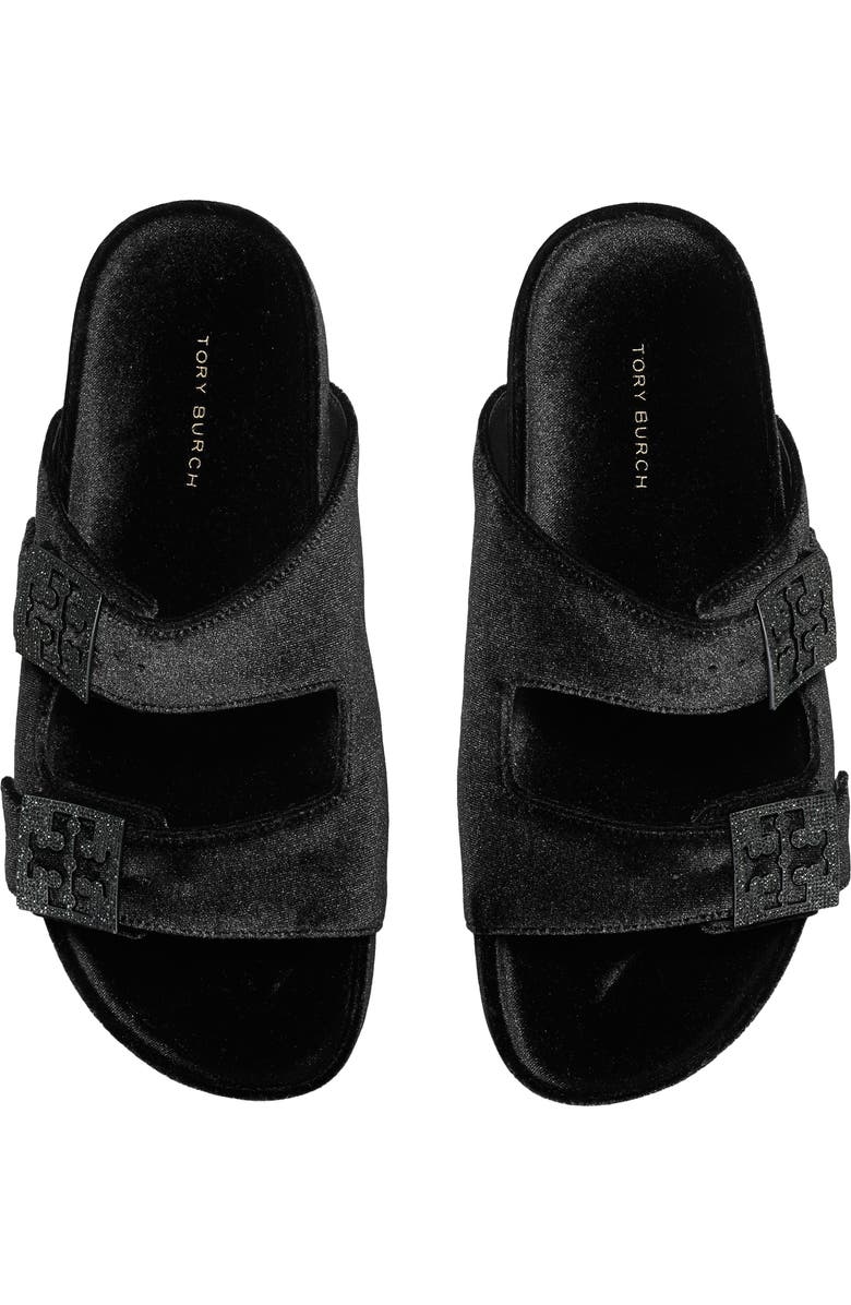 Tory Burch Mellow Pavé Slide Sandal, Alternate, color, Perfect Black / Jet