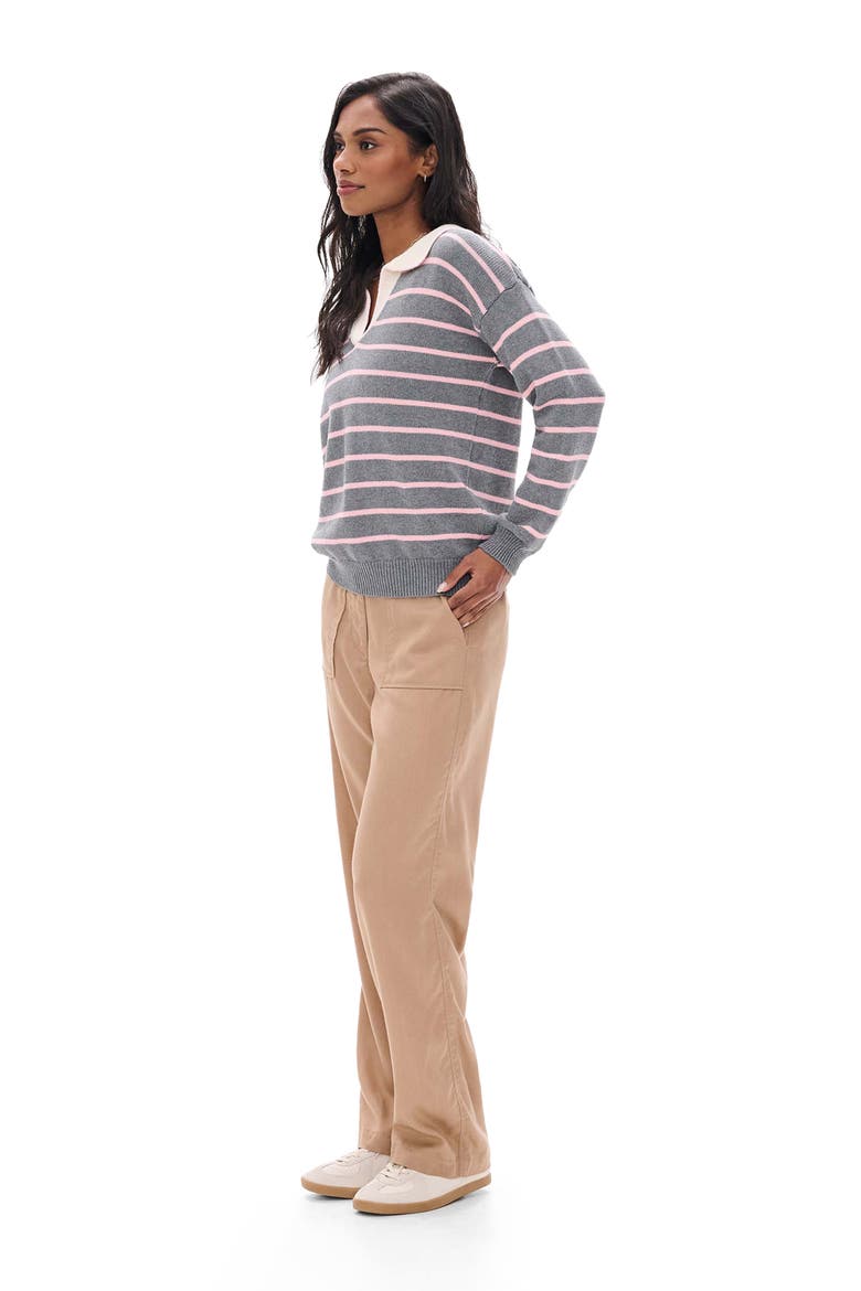 Johnny Collar Sweater, Alternate, color, CHARCOAL MELANGE