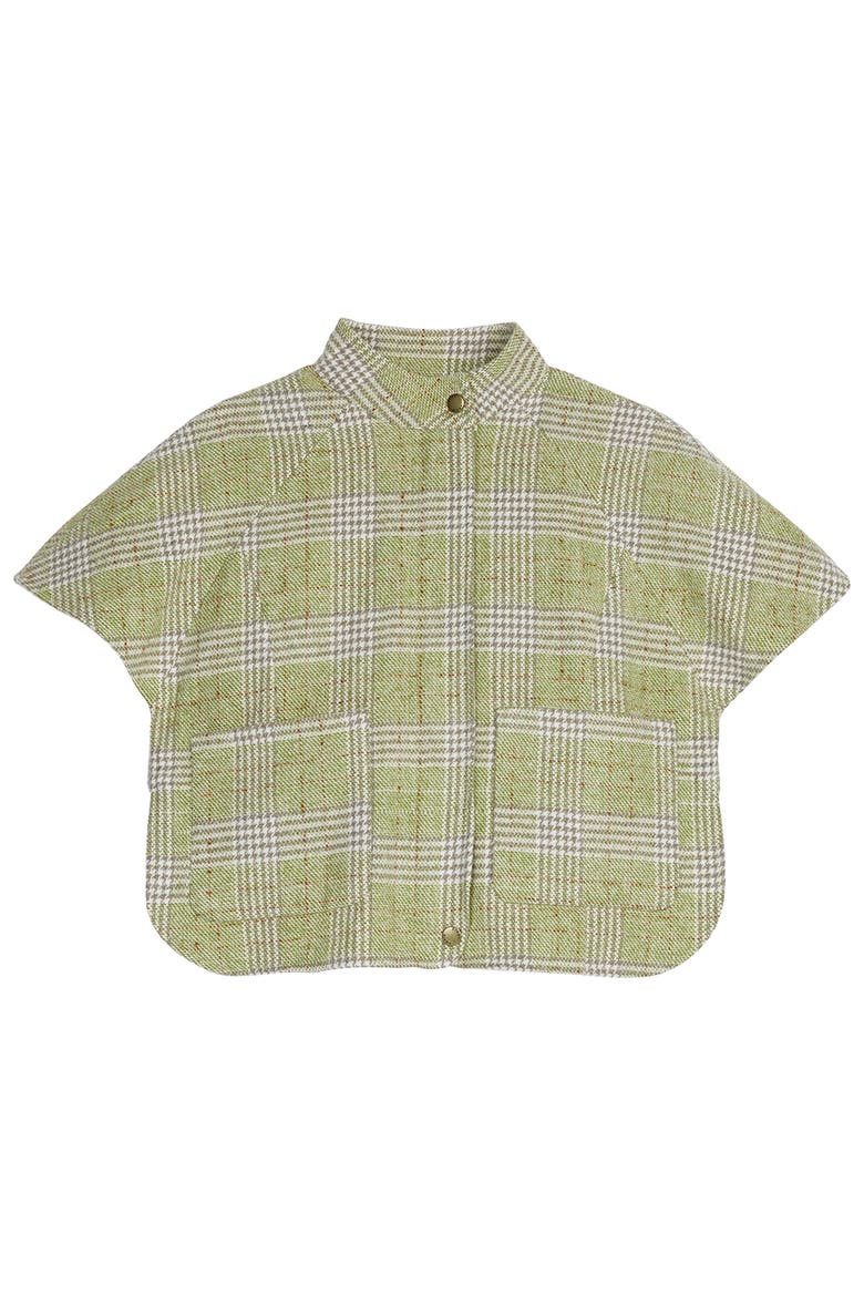 Kids' Tweed Cape, Alternate, color, Sage Tweed