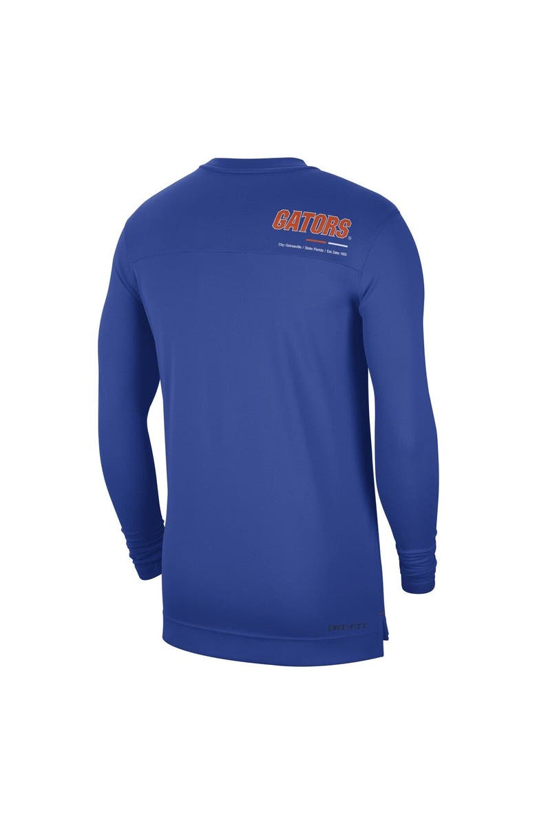 Nike Men's Nike Royal Florida Gators 2022 Coach Performance Long Sleeve V-Neck T-Shirt, Alternate, color, Royal