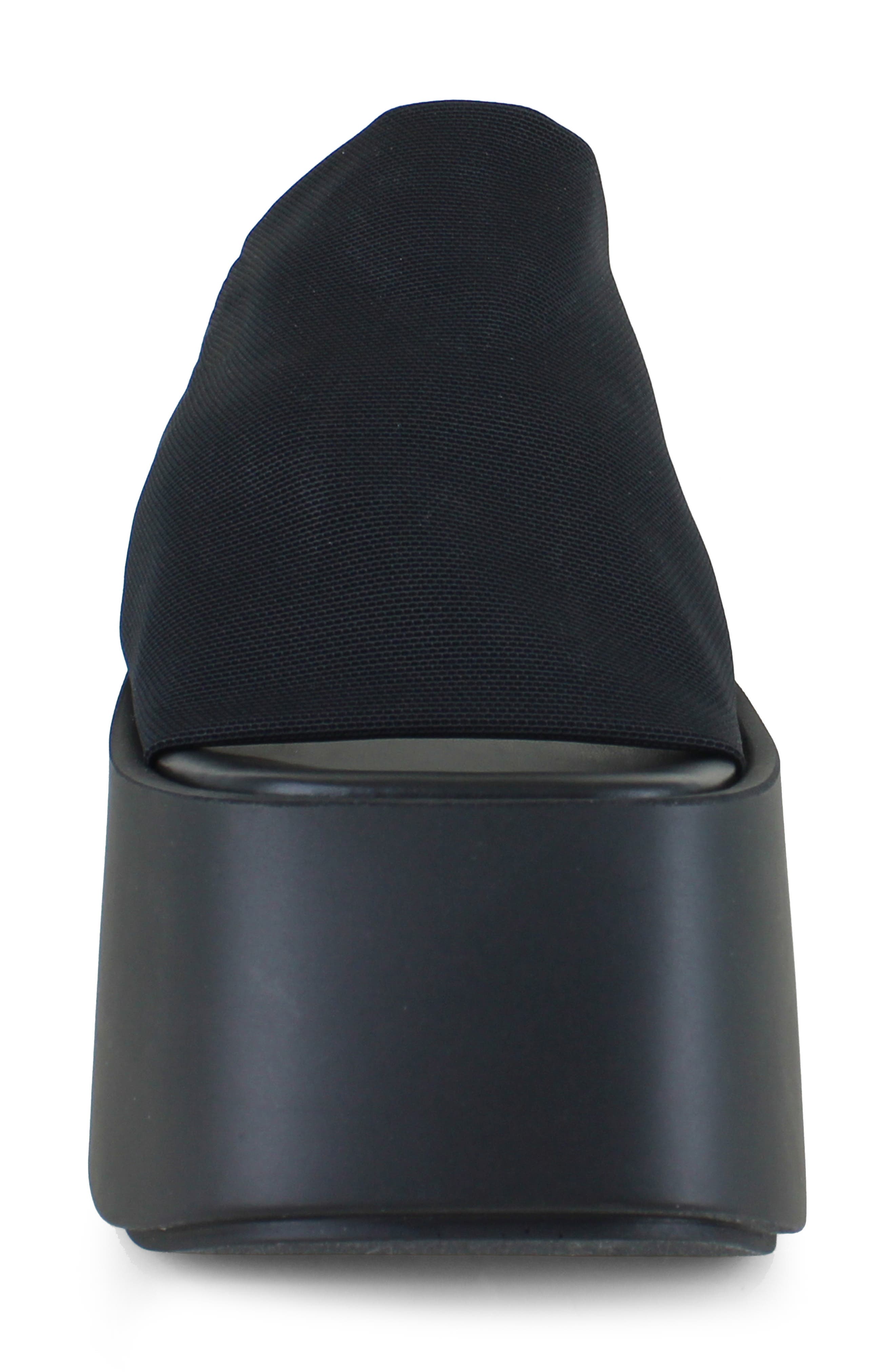 Candie's Danna Platform Slide Sandal, Alternate, color, Black Fabric