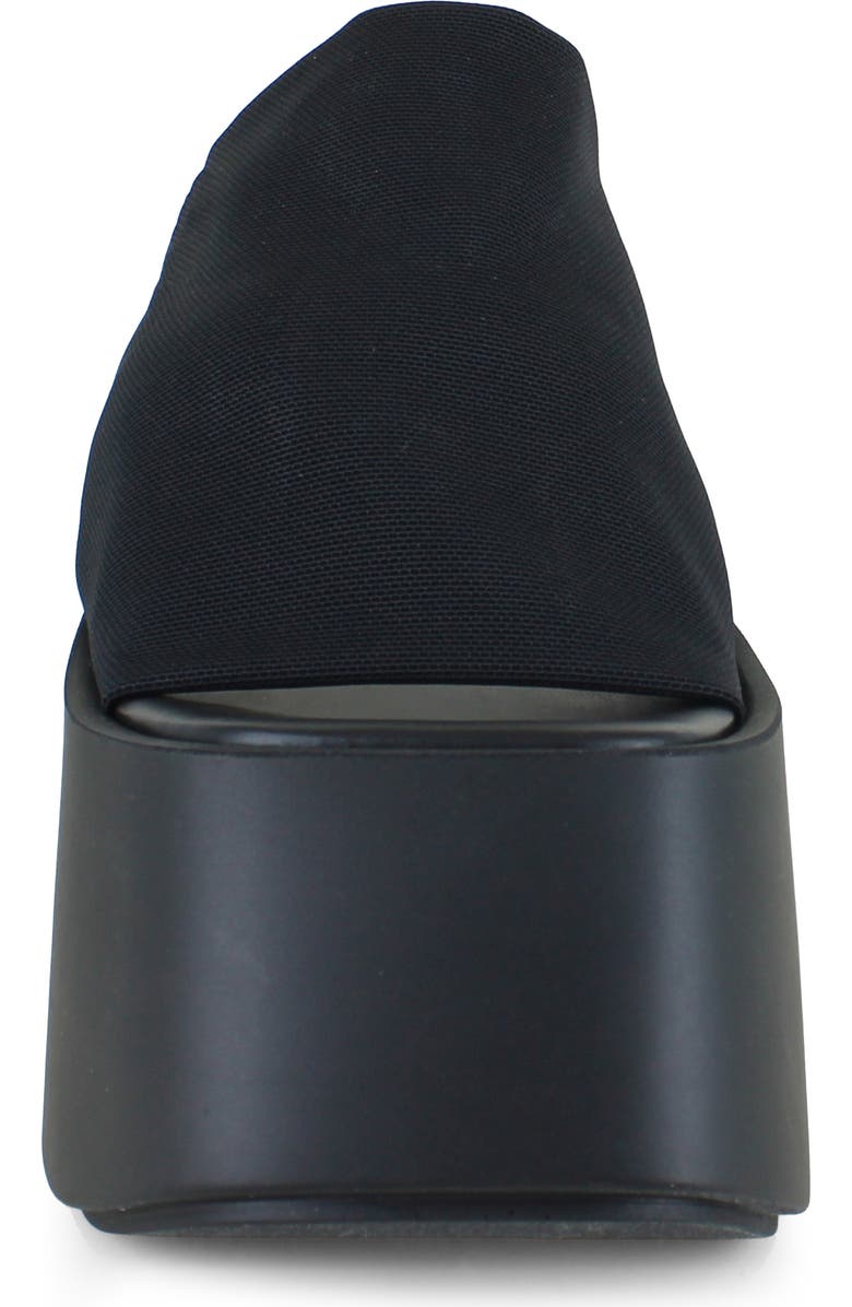 Candie's Danna Platform Slide Sandal, Alternate, color, Black Fabric