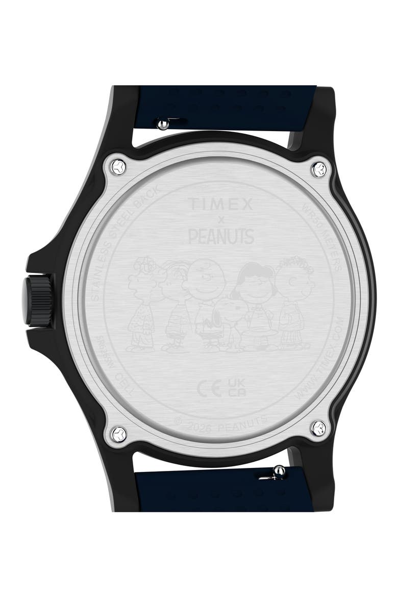 Peanuts Expedition Acadia Silicone Strap Watch, Alternate, color, BLUE