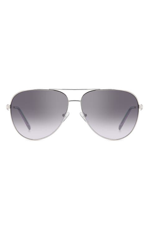 65mm Oversize Gradient Pilot Sunglasses