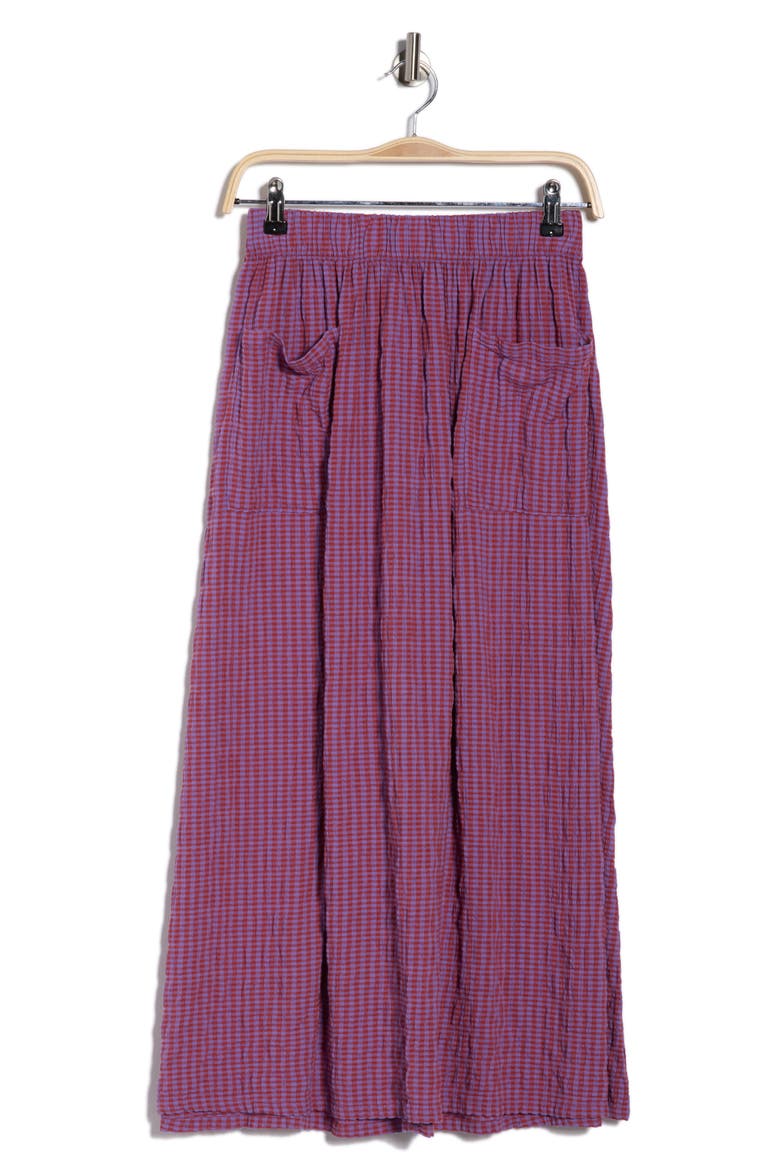 Gingham Maxi Skirt, Alternate, color, PURPLE- RUST MINI GINGHAM