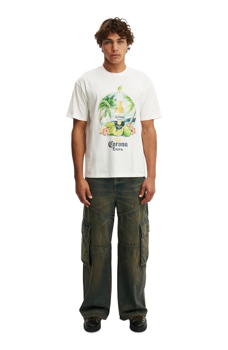 Cotton On Men's Loose Fit License T-Shirt, Alternate, color, Lcn Con Vintage White