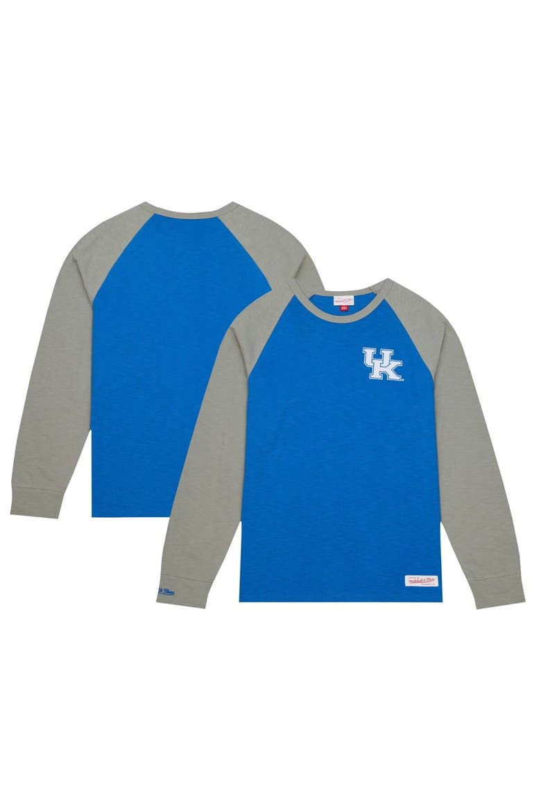 Men's Mitchell & Ness Royal Kentucky Wildcats Legendary Slub Raglan Long Sleeve T-Shirt, Main, color, Royal