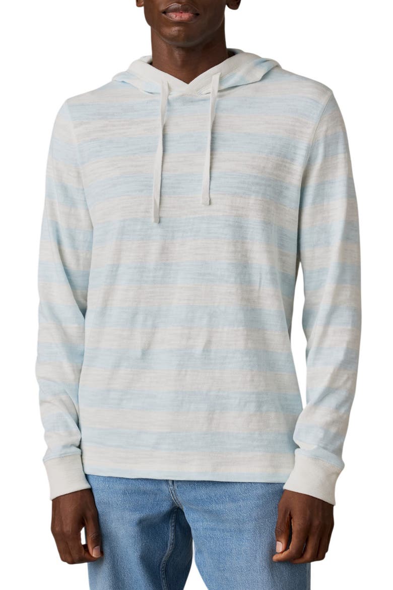 Sunwashed Organic Cotton Slub Hoodie, Main, color, BEACH SKY STRIPE