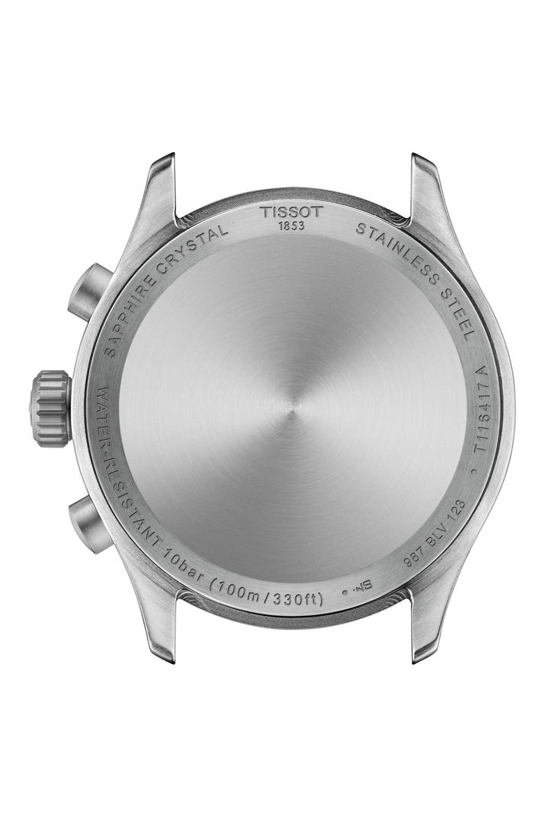 Chrono L Leather Strap Watch, 42mm, Alternate, color, BLACK