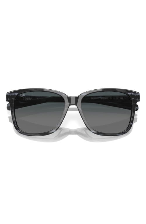 Costa Del Mar May 57mm Gradient Phantos Sunglasses In Gray