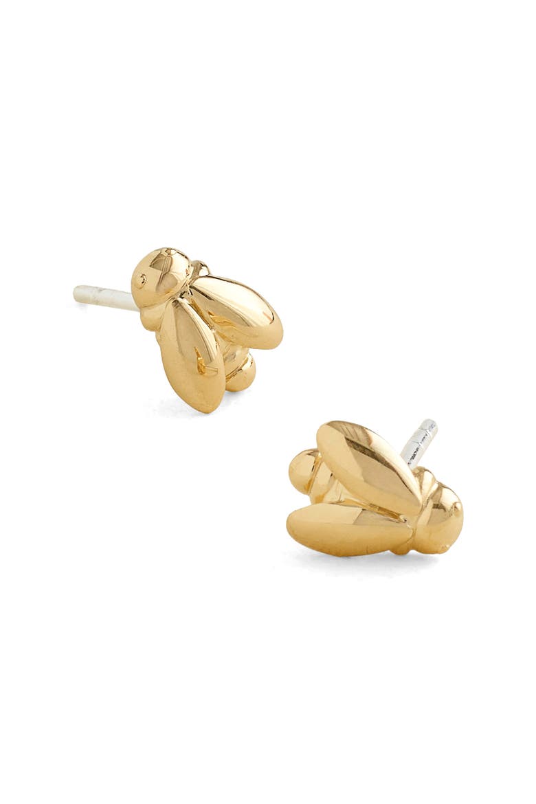 Demi-Fine Bee Stud Earrings, Main, color, 14K GOLD