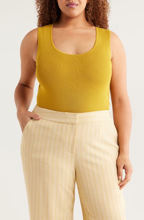 Scoop Neck Sweater Tank (Plus)