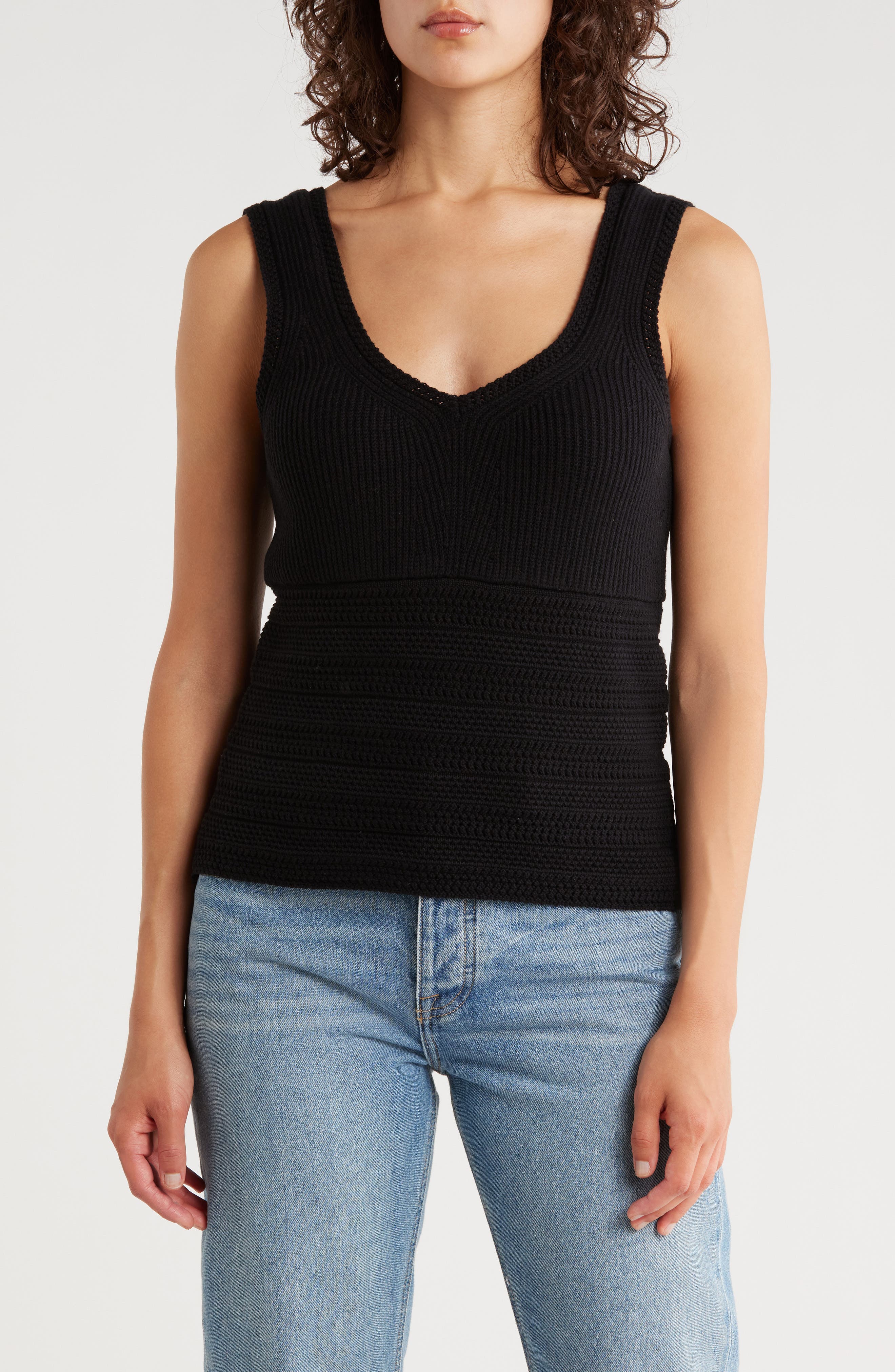 DKNY V-Neck Sweater Tank