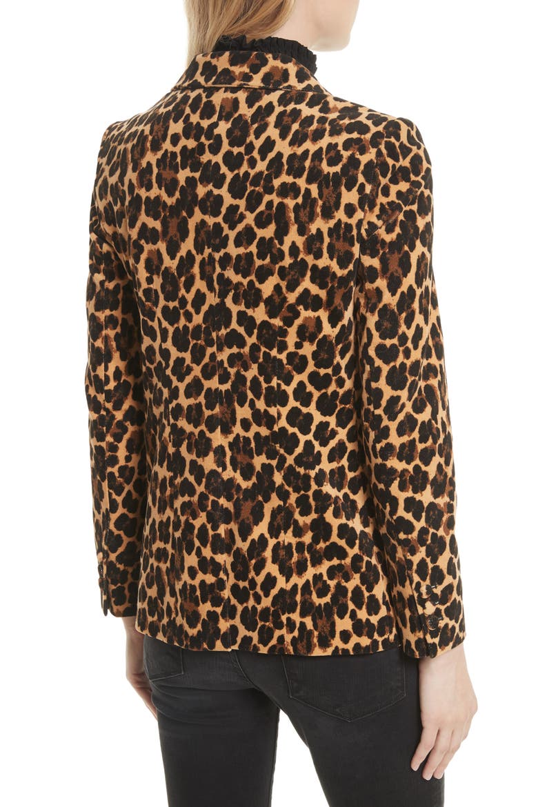 Cheetah Classic Velvet Blazer, Alternate, color, CHEETAH
