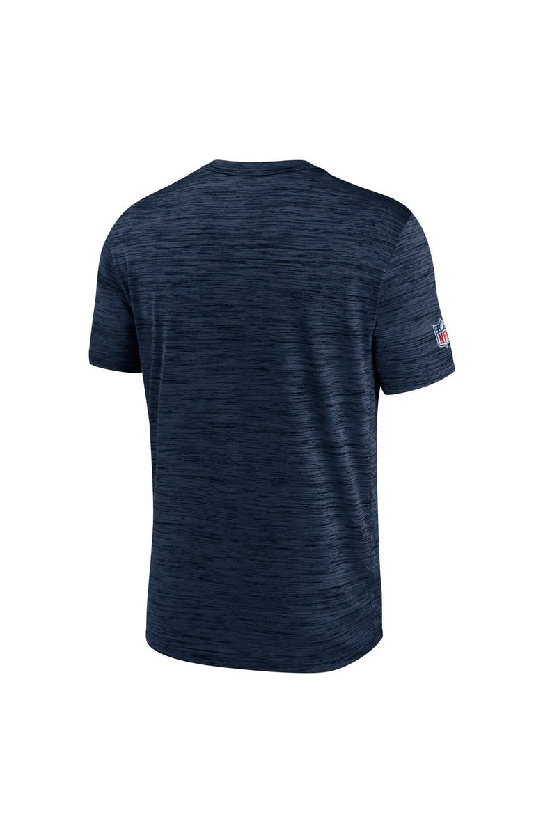 Nike Men's Nike Navy New England Patriots Sideline Velocity Athletic Stack Performance T-Shirt, Alternate, color, Navy