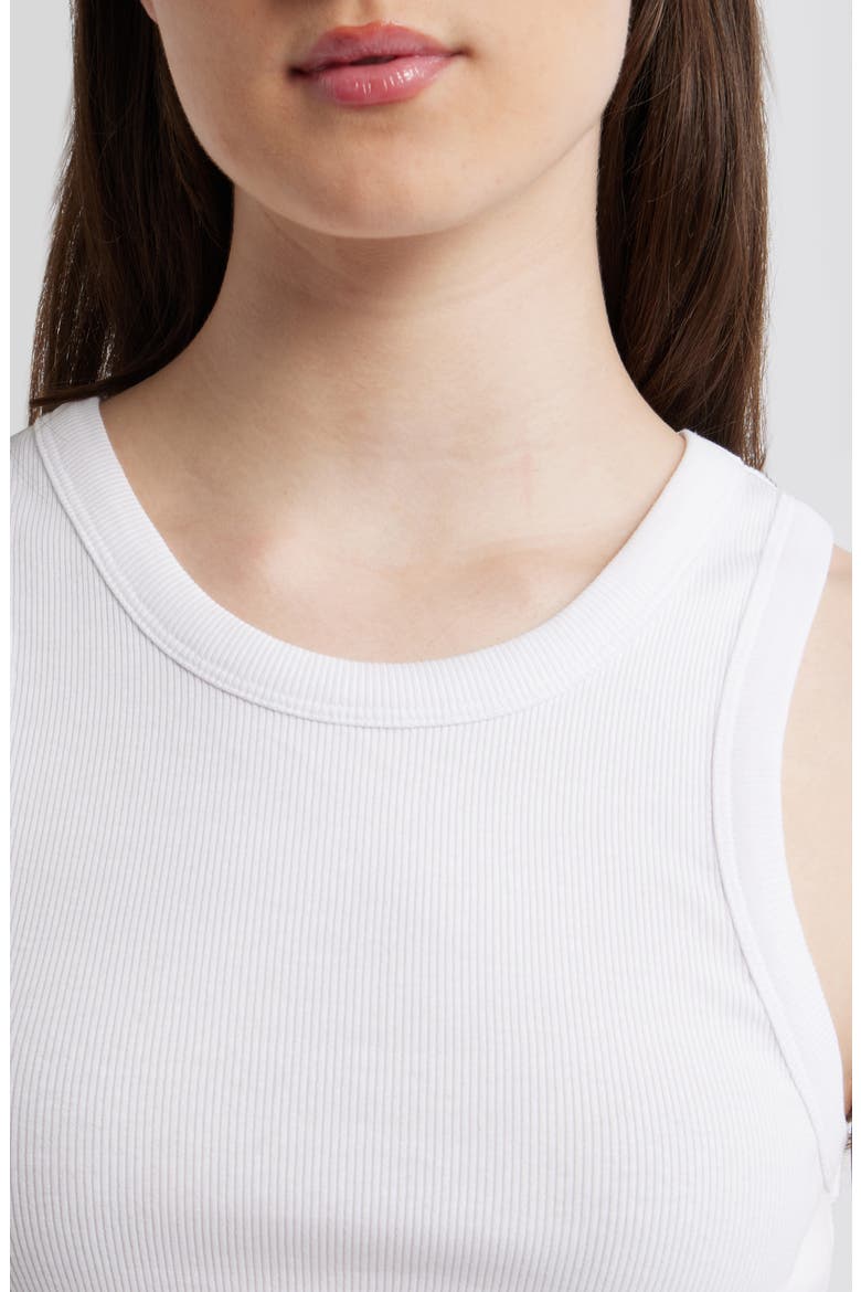 Classic Stretch Cotton Rib Tank, Alternate, color, OPTICAL WHITE