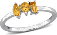 DELMAR Multiple Cut Citrine Stacking Ring