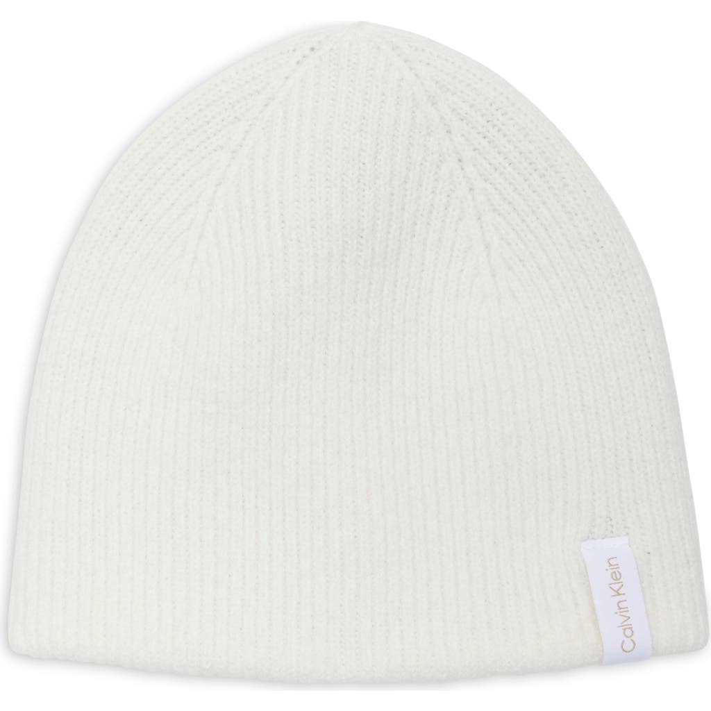 Calvin Klein Reversible Color Pop Beanie In White
