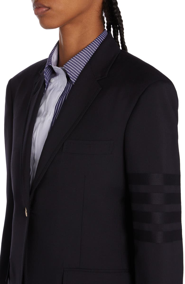 Thom Browne Single Breasted Wool Twill Blazer, Alternate, color,