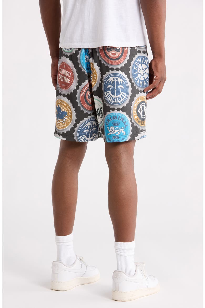 Bottle Cap Shorts, Alternate, color, BLACK MULTI