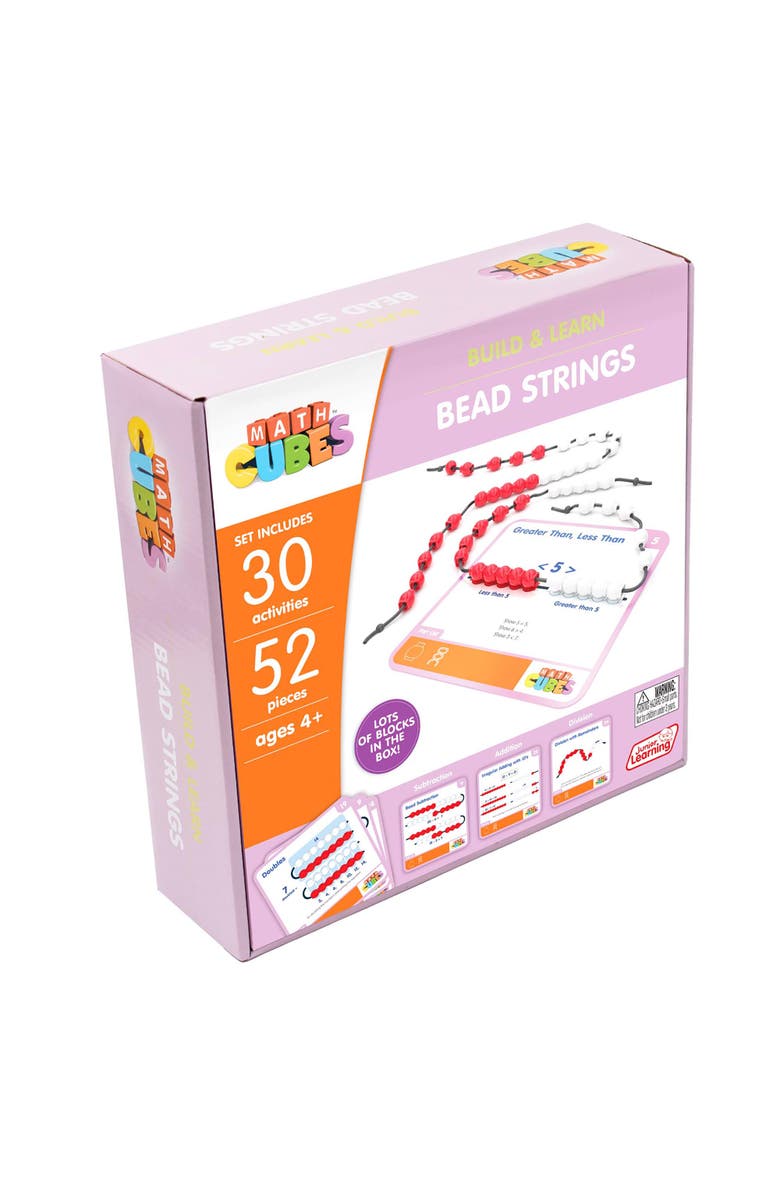 Junior Learning Mathcubes Bead Strings 30 Activity Set, Alternate, color, Multicolored