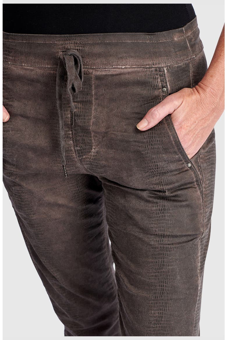 Washed Iconic Stretch Jeans, Alternate, color, Brown
