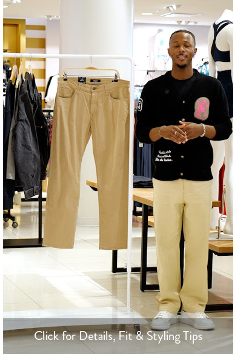 Zach Straight Leg 5-Pocket Cotton Stretch Twill Pants video