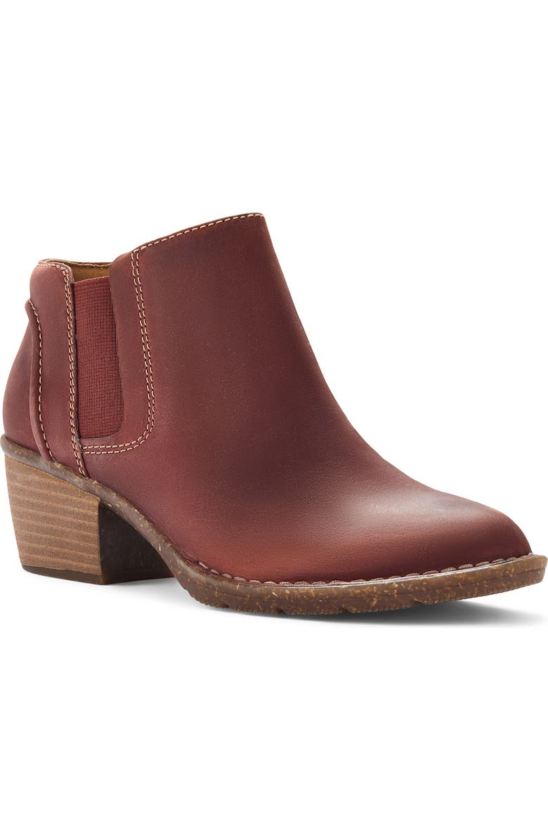 Clarks<sup>®</sup> Kastela Ankle Bootie, Main, color, Chestnut Leather