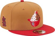 New Era Men's New Era Khaki/Red St. Louis Cardinals Ice Cream 9FIFTY Snapback Hat