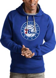 ANTIGUA Men's Antigua Royal Philadelphia 76ers Team Logo Victory Pullover Hoodie