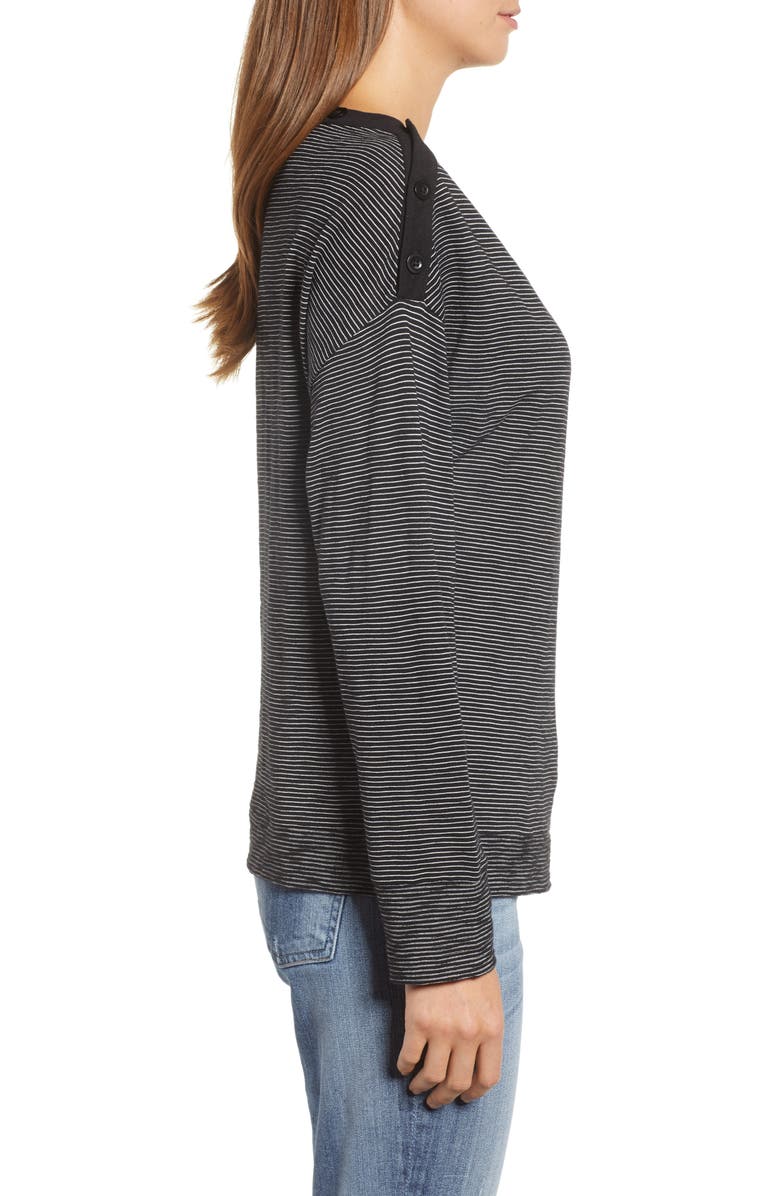 Caslon<sup>®</sup> Button Neck Tee, Alternate, color, 