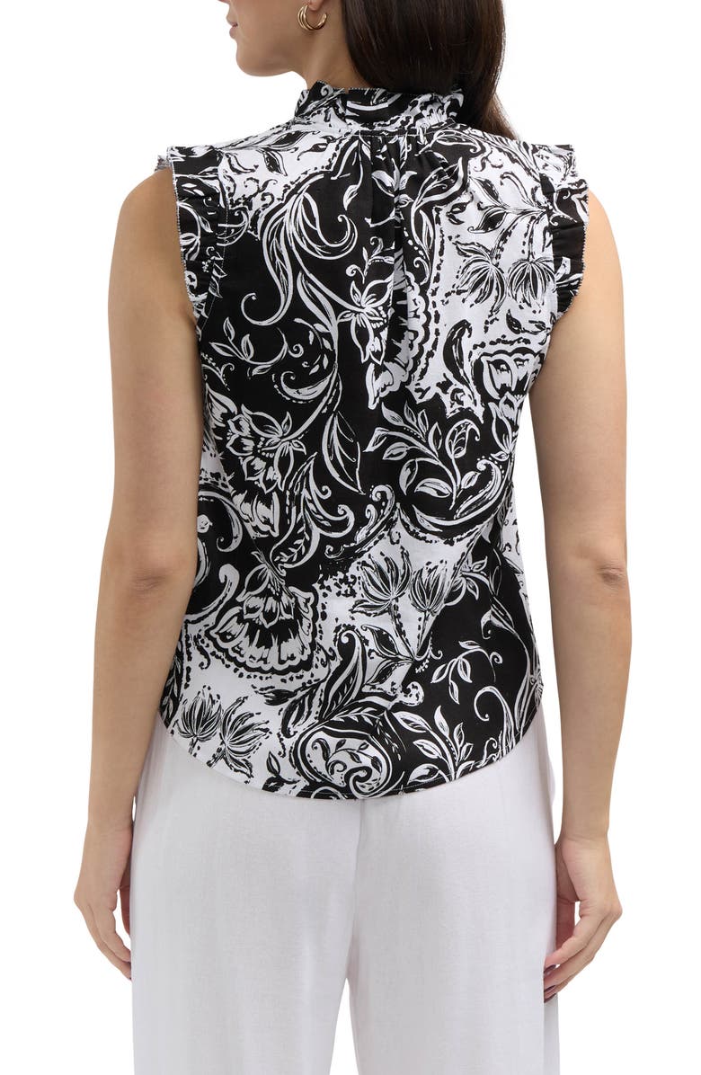 Ellen Tracy Ruffle V-Neck Top, Alternate, color, 