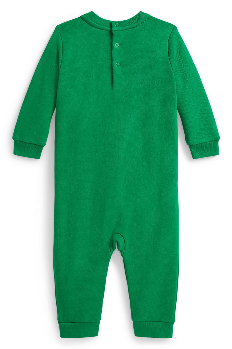 Polo Bear Long Sleeve Cotton Blend Jumpsuit, Alternate, color, GREEN