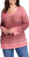 NIC+ZOE Hazy Shades Linen Blend Sweater