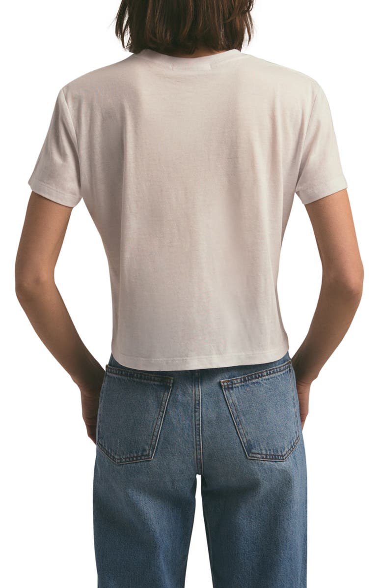 Favorite Daughter Cropped Collegiate Tee, Alternate, color, White Rouge