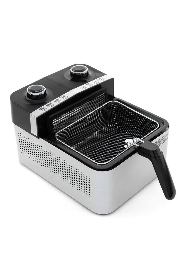 3.4 Quart Rapid Electric Air Fryer in Stainless Steel, Alternate, color, Black