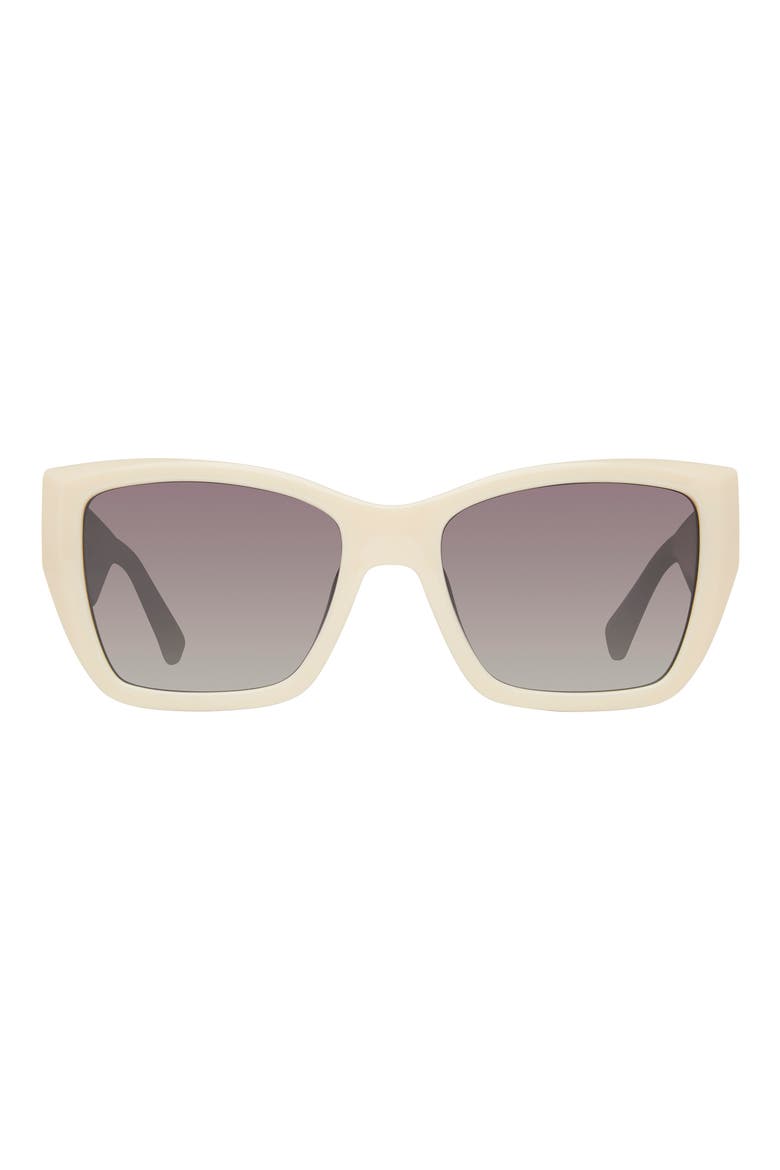 54mm Rectangular Sunglasses, Main, color, BONE OPAQUE/ GRAY GRADIENT