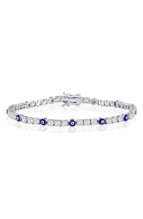 Evil Eye Cubic Zirconia Tennis Bracelet