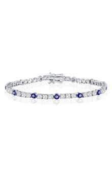 Evil Eye Cubic Zirconia Tennis Bracelet