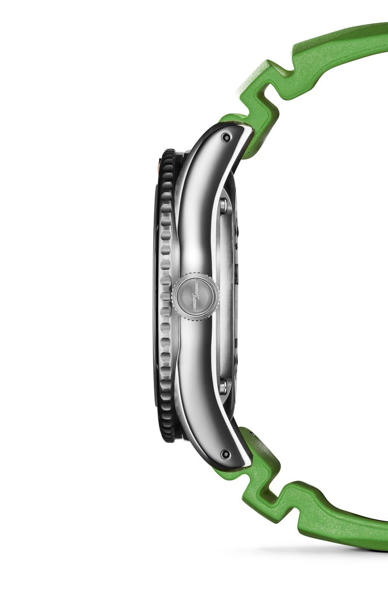 Shinola Duck Rubber Strap Watch, 42mm, Alternate, color, 