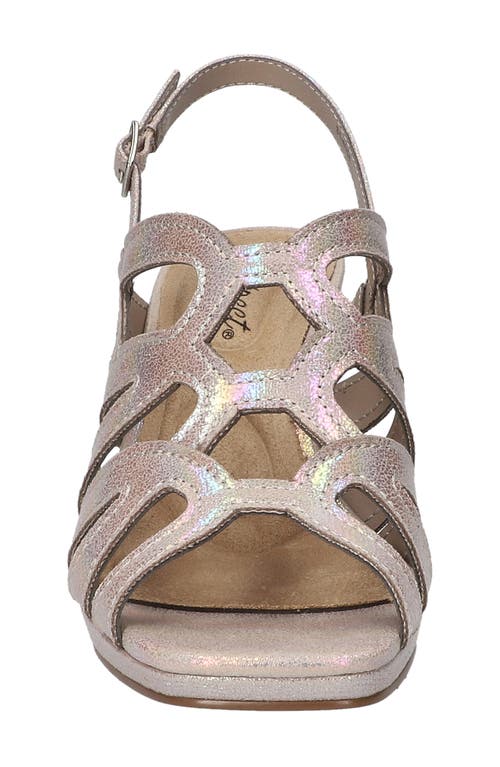 Easy Street Jetty Slingback Sandal In Natural Iridescent