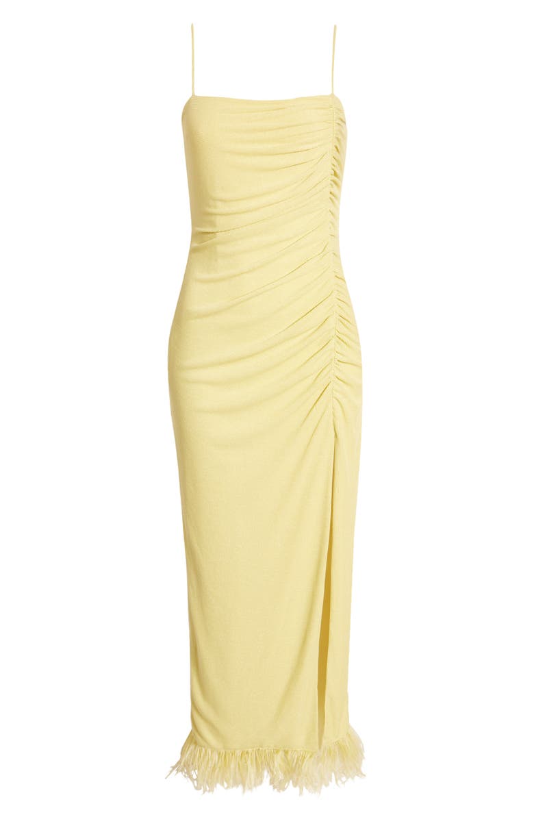 Saylor Gardenia Ruched Metallic Dress, Alternate, color, 