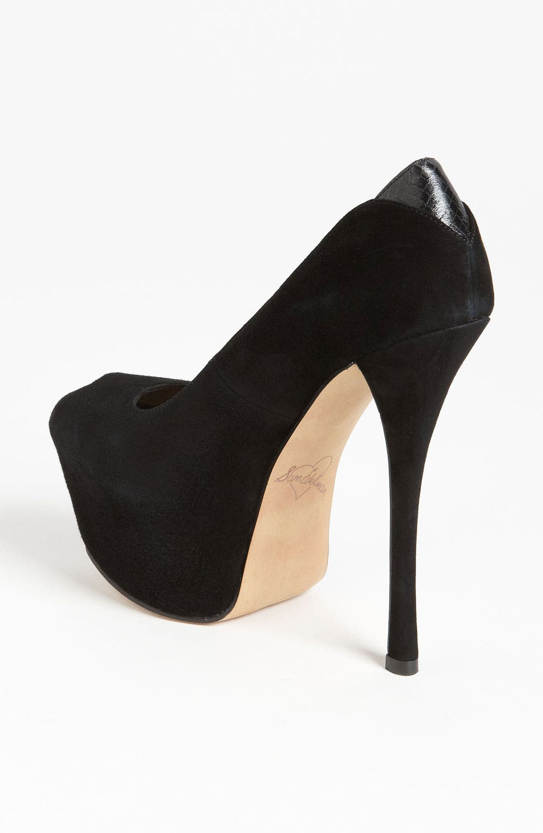 'Alexa' Pump, Alternate, color, BLACK SUEDE