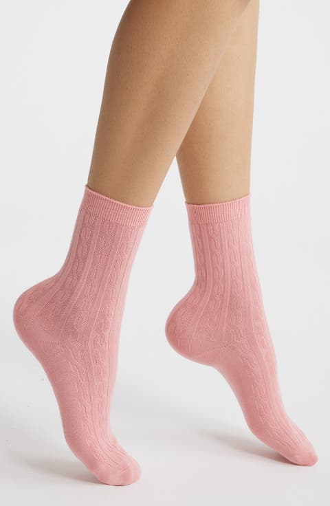 Cable Crew Socks