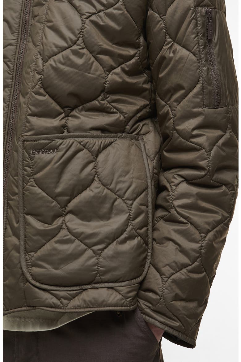 Re-Engineered Utility Onion Quilted Ripstop Jacket, Alternate, color, DARK OLIVE