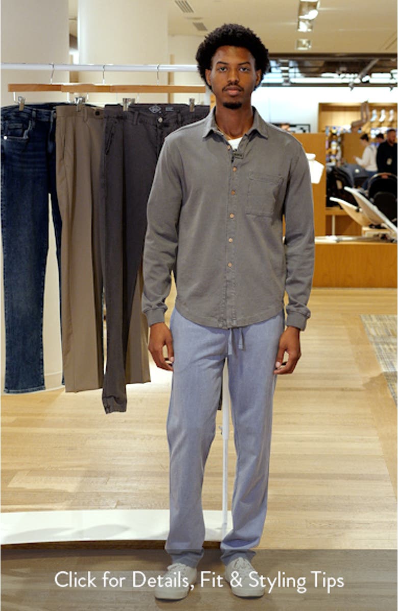 Caza Rib Organic Cotton Knit Button-Up Shirt, sales video thumbnail